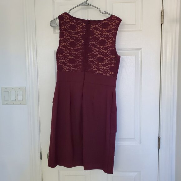 Cocktail Dress Wine colour Size 8 - Picture 6 of 6